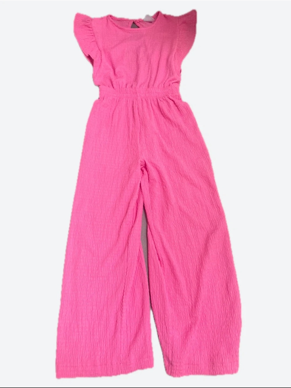 Zara Neon Pink Textured jumpsuit- girls